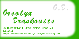 orsolya draskovits business card
